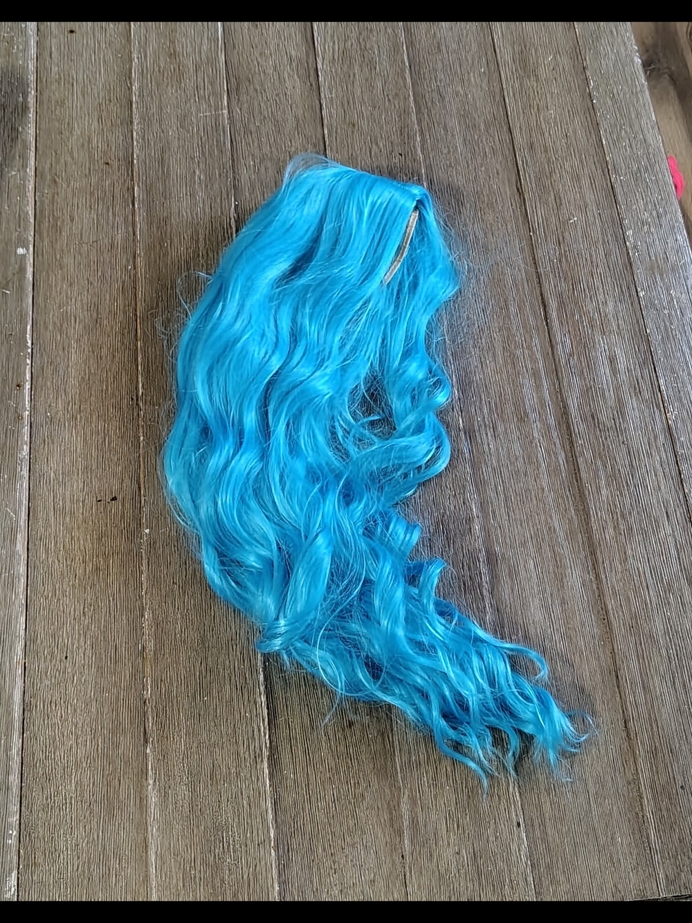 28" Vivid Blue Wavy Lace Front Wig